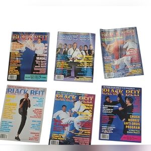 Black Belt Magazine Lot Of 6, 1992 Magazines, Vintage